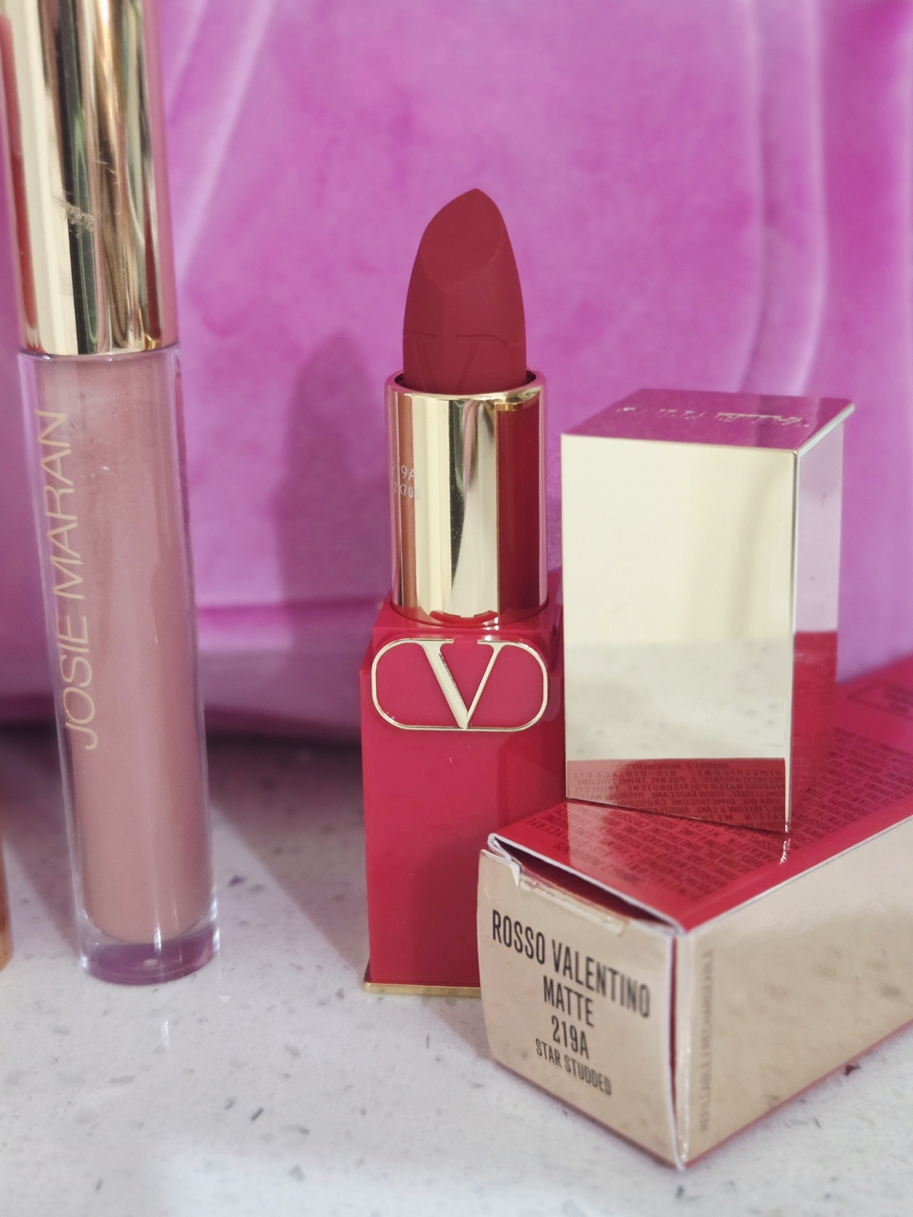 Valentino & & LANEIGE Berry Lip Sleeping Mask + Lipstick Set - Plus Cosmetic Bag - Picture 4 of 5